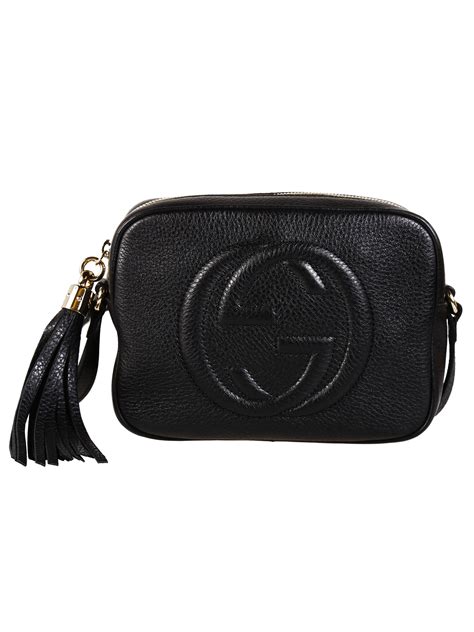 small black leather gucci purse.